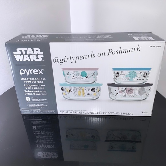Pyrex Star Wars Containers 8 Piece Set NEW - Picture 2 of 5